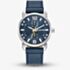 G Star Mens Rovic Blue Leather Strap Watch GSW.509.01