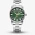 G Star Mens Rovic Green Dial Silver Bracelet Watch GSW.509.06