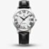Jacques du Manoir Mens Genesis White Dial Black Leather Strap Watch JWG04801