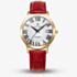 Jacques du Manoir Mens Genesis White Dial Red Leather Strap Watch JWG04803
