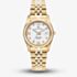 Jacques du Manoir Ladies Inspiration Roman II White Dial Gold Tone Stainless Steel Bracelet Watch JWL01306