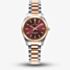 Jacques du Manoir Ladies Allure Red Dial Two Tone Stainless Steel Bracelet Watch JWL03903