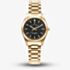 Jacques du Manoir Ladies Inspiration Prime Black Dial Gold Tone Bracelet Watch JWL03908