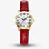 Jacques du Manoir Ladies Genesis Silver Dial Red Leather Strap Watch JWL04903