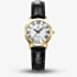 Jacques du Manoir Ladies Genesis Silver Dial Black Leather Strap Watch JWL04905