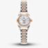 Jacques du Manoir Ladies Mini Inspiration White Mother Of Pearl Dial Two Tone Bracelet Watch JWL05103