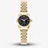 Jacques du Manoir Ladies Mini Inspiration Black Mother Of Pearl Dial Gold Tone Bracelet Watch JWL05104