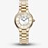 Jacques du Manoir Ladies Celine Silver Dial Gold Tone Bracelet Watch JWL06004