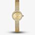 ROSEFIELD Ladies Mini Circle Pave Crystal Champagne Dial Golden Bracelet Watch MCGMG-M03