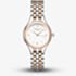 ROSEFIELD Ladies Muse White Dial Two Tone Rose Gold Bracelet Watch MUWDSD-MU04