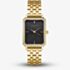 ROSEFIELD Ladies Octagon Black Dial Golden Bracelet Watch OBSSG-O47