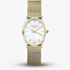 ROSEFIELD Ladies Oval White Mother of Pearl Golden Mesh Bracelet Watch OWGMG-OV10