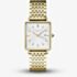 ROSEFIELD Ladies Boxy White Dial Golden Bracelet Watch QWSG-Q09