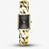 ROSEFIELD Ladies Studio Octagon XS Black Dial Golden Curb Chain Bracelet Watch SBGSG-O57