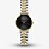 ROSEFIELD Ladies Small Edit Black Dial Two Tone Bracelet Watch SEBDSG-SE04
