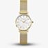 ROSEFIELD Ladies Small Edit White Mother of Pearl Dial Golden Mesh Bracelet Watch SMGMG-S06