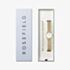 ROSEFIELD Ladies Small Edit White Dial Golden Bracelet Watch & Hammered Chainlink Bracelet Gift Set 26WGSG-X278