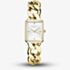 ROSEFIELD Ladies Studio Octagon XS White Dial Golden Curb Chain Bracelet Watch SWGSG-O55