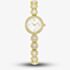Swarovski Ladies Una Angelic Golden White Dial Bracelet Watch 5750500