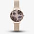 Olivia Burton Celestial Rose Quartz Dial Pale Rose Gold Mesh Strap Watch OB16SP21