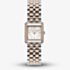 Olivia Burton Ladies Berkley Silver Dial Square Two Tone Bracelet Watch S/S 24000384