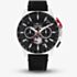 Tommy Hilfiger Mens Bank Skeleton Chronograph Black Leather Strap Watch 1792258