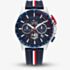 Tommy Hilfiger Mens Bank Chronograph Blue Dial Silicone Strap Watch 1792292