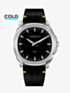 KAMAWATCH Royal Black Dial Leather Suede Strap Watch KWPM34