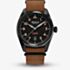 Alpina Mens Startimer Pilot Automatic Black Dial Leather Strap Watch AL-525BW4SB36