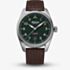 Alpina Mens Startimer Pilot Automatic Khaki Dial Leather Strap Watch AL-525KW4S36