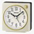 Seiko Clocks Cream Square Alarm Clock QHE197W