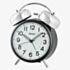 Seiko Twin Bell Round Black Alarm Clock QHK063K