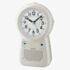 Seiko White Plastic Desk Recordable Alarm Clock QHE158L