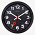 Nextime Station All Black Aluminium Round Wall Clock NT119