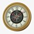 Seiko Retro Gold Compass Wall Clock QXA844G