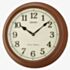 Seiko White Dial Wooden Round Wall Clock QXD214B