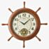 Seiko Wooden Maritime Style Rotating Pendulum Wall Clock QXC242B