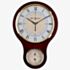 Thermometer Hygrometer Brown Wooden Clock W7929