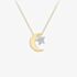 9ct Two-Tone Gold Adjustable Moon and Stars Necklace 2.19.9364