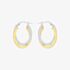 9ct Two-Tone Oval Crossover Creole Earrings 2.53.3929