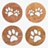 Best Of Breed 4 Piece Mango Wood Paw Prints Coasters BB613