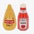 Foodie Fun Mustard And Ketchup Salt & Pepper Shakers 361255