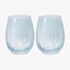 Set Of Two Stemless Glasses Blue LP77865A