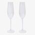 Set Of Two Flute Glasses Pink Glassware LP77858A