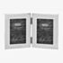 Shudehill Plain Silver Double 2x3 Folding Photo Frame 24223