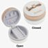 White & Rose Gold Round Jewellery Box 329980