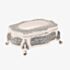 Sophia Silver Plated Oblong Patterned Wave Trinket Box JTB102