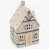 Village Pottery Blue Tudor House Tealight Candle Holder 350100