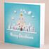 Aqua Blue Christmas Tree Card