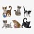 Best Of Breed 6 Piece Mini Cat Figurines BB687